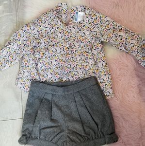 Jacadi blouse and shorts